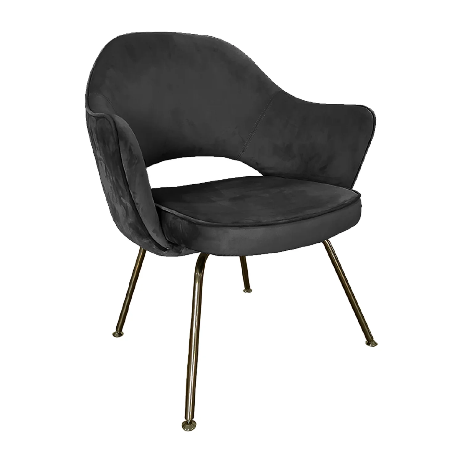 [Outlet] เก้าอี้ทานอาหาร [TG] Noemi Armchair Black (Black Legs)